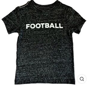 Kids Silas Black Football Graphic Tee